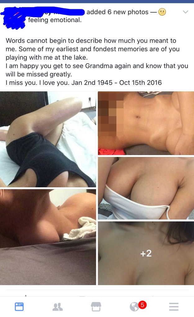 Accidental Nude Posts